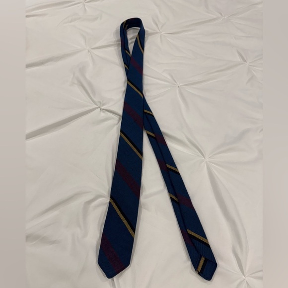 Vintage Cappellerie Barbisio Italian Men's Blue Knit Tie - Picture 1 of 8